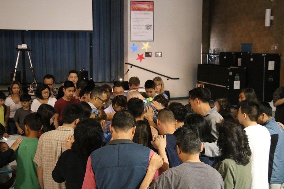Group of people praying